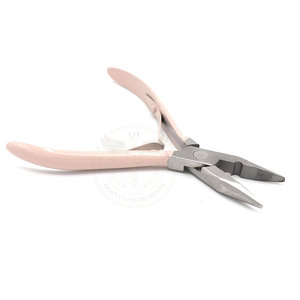 Pince à cheveux en acier inoxydable argenté de 7 pouces avec deux trous, outils de retrait d'extensions de cheveux en kératine (pince de 7 pouces) - Product Image 3