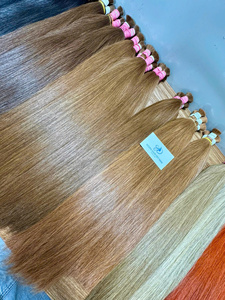 Extensions de cheveux humains en vrac colorées et lisses sans trame pour tressage, couleurs personnalisées - Product Image 3