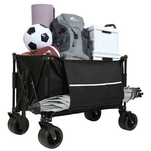 Carrito de Jardín Plegable y Resistente de 480 lb, Carrito Utilitario con Toldo Extensible, Carrito de Camping Todoterreno Grande - Product Image 2