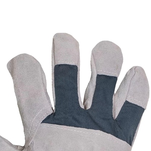 Industrial Safety Personal Protective CE Certified 11 oz Thickness <b>Powder</b>-Free Abrasion Resistant Cowhide Split Leather Gloves - Product Image 6