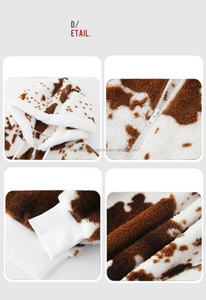 Sweats à capuche personnalisés de haute qualité pour femmes, lavage à l'acide, fermeture éclair, imprimé en peluche, 100% coton, polaire d'hiver, col à capuche - Product Image 3