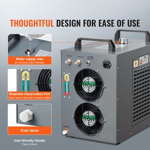 Refrigeratore d'Acqua Industriale 220V con Serbatoio da 7L e Pompa - Sistema di Raffreddamento 5200CW - Product Image 6