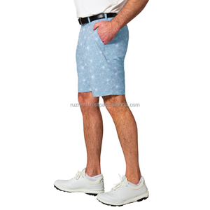 Shorts pour hommes avec taille élastique, shorts de golf extensibles personnalisés avec poche arrière - Product Image 5