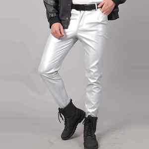 Pantalones de Cuero para Hombre, Estilo Vintage, Corte Regular, Cintura Alta, Frente Plano, con Cordón Ajustable, Transpirables, Tecnología POWER DRY, al Mejor Precio - Product Image 2