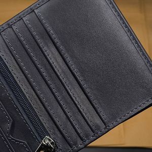<b>Zipper</b> Pocket Men <b>Wallet</b> Black Leather Bifold Smooth Card Slots Plain Design Interior Compartment Cash Storage Classical Useful - Product Image 5