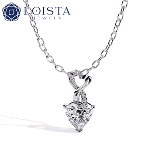 จี้เพชรทรงหัวใจ IOISTA ทองคำขาว รับรองโดย GIA เครื่องประดับหมั้นสำหรับผู้หญิงสุดโรแมนติก - Product Image 1