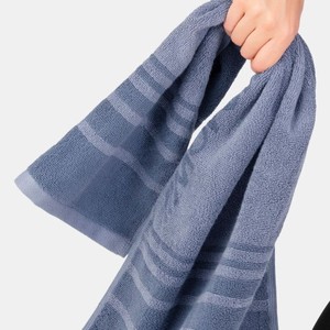 Serviette de sport en tissu éponge bleu, séchage rapide, pliable, en microfibre, impression sérigraphique, sur mesure, absorbante, pour le cou et la gym - Product Image 3
