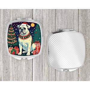 Miroir de maquillage de voyage compact blanc pour femmes cadeau de miroir cosmétique de poche pliant de Noël pour les filles - Product Image 4