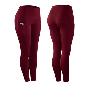Leggings de Yoga de Cintura Alta Joyyoung con Bolsillos Laterales, Logotipo Personalizado, Secado Rápido, Spandex/Nylon, Levanta Glúteos, para Mujer, Fitness, Running - Product Image 6