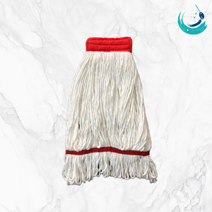 KSR High Quality Cotton Bleach White Yarn Kentucky <b>Mop</b> Heads with 2" Colour Top Band for Floor <b>Cleaning</b> System Looped End - Product Image 4