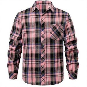 เสื้อเชิ้ตผู้ชายผ้าฝ้ายฟลานเนล 100% ลายสก็อต ใส่สบาย ระบายอากาศได้ดี น้ำหนัก 220 กรัม ติดกระดุมเม็ดเดียว คุณภาพสูง รับสกรีนโลโก้ตามแบบ - Product Image 1