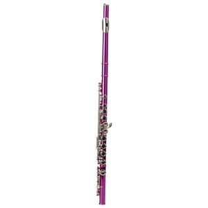 Flauta de Concierto Cupronickel C 16 con Acabado Rojo Rosa, Diseño de Orificios Cerrados para Flautistas y Piccolistas - Product Image 4