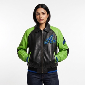 Custom Coated Stand Collar Varsity <b>Jacket</b> <b>Men's</b> Embroidered Logo <b>Baseball</b> Bomber <b>Jacket</b> OEM Streetwear Manufacturer - Product Image 4