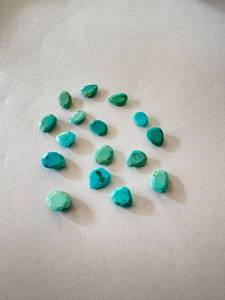 GNSJ Pierre Turquoise Naturelle Taille Rose Non Façonnée Pierre Précieuse Facettée Bleue pour Fabrication de Bijoux 8-9 mm 16 Pièces Non Chauffée Certifiée par un tiers - Product Image 5