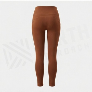 High Waisted Womens Sports Pants Peach Butt <b>Tight</b> Elastic Leggings Spandex Nylon Outer Wear Solid <b>Pattern</b> Activewear - Product Image 2