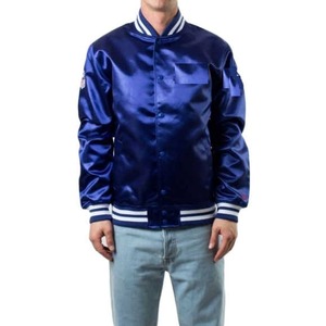 Veste bomber en satin pour homme, personnalisable avec logo, haute qualité, 100% polyester satiné, imperméable, vente en gros - Product Image 3