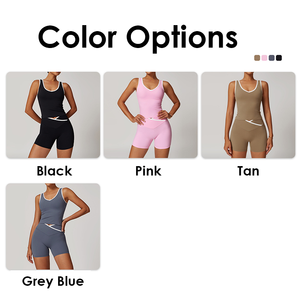 Vêtements de sport Pilates de haute qualité, respirants, pour la gym et le fitness, ensemble de yoga avec hauts et bas à taille haute croisée - Product Image 2