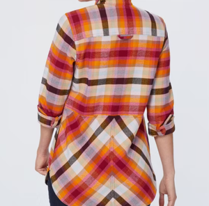 Chemise en flanelle à carreaux pour femmes grandes tailles, longue, décontractée, tendance pour l'automne et l'hiver, idéale pour l'extérieur - Product Image 3