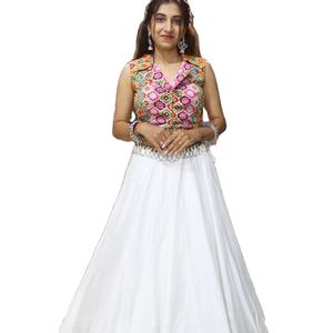 最新设计师纯人造丝棉印花<span class=keywords><strong>Kodi</strong></span>作品Lehenga Choli By FabZone - Product Image 1