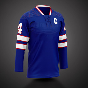 Jersey de Hockey sobre Hielo de Manga Corta, Transpirable, Sólido, Personalizado de Alta Calidad, con Logotipo Frontal Sublimado, Uniformes - Product Image 3