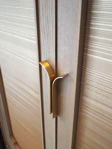 Cajonera Moderna y Sencilla con Tirador de Hoja de Ginkgo en Color Cobre, Tirador de Latón para Puerta de Armario - Product Image 4