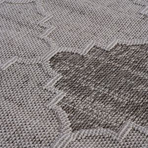 Tappeto 8X10 per Interni/Esterni Bianco/Grigio con Design a Traliccio per Arredamento Casa - Product Image 4