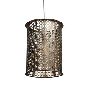 Lampe suspendue en forme de tambour en tissu noir et or, luminaire géométrique découpé au laser, pour salon, chambre à coucher, décoration de la maison - Product Image 5