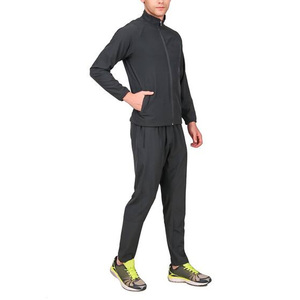 Chándal Deportivo Negro de Secado Rápido para Hombre, con Cierre Completo, Cuello Alto, Corte Regular, con Bolsillos Laterales, para Otoño 2026 - Product Image 4