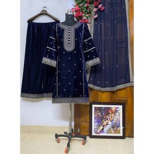 Conjunto de Top y Pantalón de Diseñador para Mujer con Dupatta para Fiestas - Product Image 2