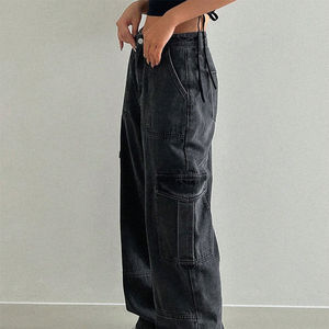 Pantalones vaqueros holgados de mezclilla a la moda para mujer, estilo casual y moderno. - Product Image 5