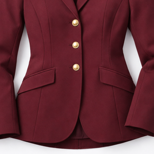 Chaqueta de Equitación Premium Color Borgoña - Blazer para Montar a Caballo con Botones Dorados - Ropa Deportiva de Alto Rendimiento - Product Image 3