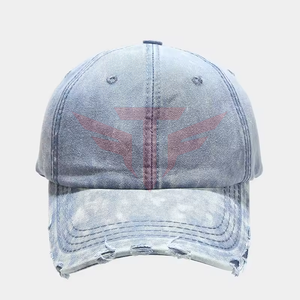 Gorra de Béisbol Unisex Deportiva de 6 Paneles, Estilo Vintage, Lavada y Desgastada, con Borde Deshilachado, de Algodón, Marca Tactus Industries, Impermeable - Product Image 4