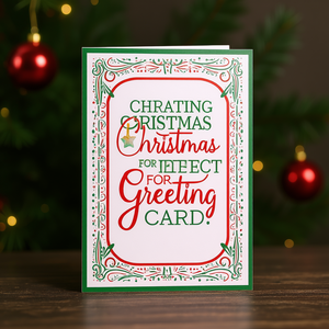 Cartes de vœux de Noël parfaites avec cadre élégant, gaufrage et estampage doré sur papier - Product Image 3
