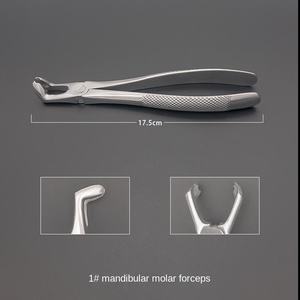 Pinzas de Extracción Dental de Acero Plateado con Empuñadura Moleteada, Manuales, Clase I, Certificadas CE, para Extracción de Raíces de Dientes Superiores e Inferiores - Product Image 5