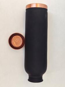 Bouteille d'eau en cuivre noir, bouteille en cuivre mat, vaisselle en cuivre pur, bouteille ayurvédique en cuivre, gourde en cuivre noir, gourde en cuivre - Product Image 4