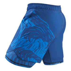 Factory Made Spandex/Polyester MMA <b>Shorts</b> Front Solid Vintage Elastic Waist Casual Quick Dry <b>Gym</b> Wear Breathable Comfortable - Product Image 5