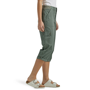 Women Cargo Capri Pants With Lightweight Relaxed Fit <b>3</b>/<b>4</b> Length <b>Trousers</b> <b>Lady</b> Sporty Hiking Cropped Pants Multi-Pocket Pant - Product Image 3