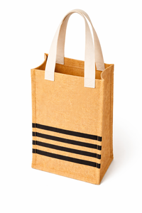 Sac fourre-tout en jute écologique, imprimé rayé, naturel, réutilisable, sac de plage, sac de shopping, petit format, sac cadeau, logo personnalisé - Product Image 3