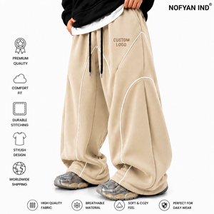 Fabricant de pantalons de survêtement surdimensionnés de qualité supérieure sur mesure, vente en gros de streetwear, joggers amples en coton, fabricant OEM à marque privée - Product Image 1