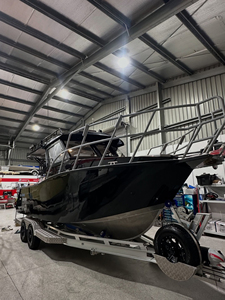 Bateau à <span class=keywords><strong>moteur</strong></span> rapide en aluminium de 2,65 m pour la pêche hardcore et les loisirs en famille, équipé d'un hard-top et d'un accès double à l'arrière avec <span class=keywords><strong>porte</strong></span> latérale - Product Image 6