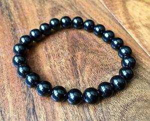Pulsera de Turmalina Negra al por Mayor con Cuentas Talladas de 8mm, Cristal de Grado Premium, Duradera, Estilo Amuleto, Regalo de Sanación y Souvenir - Product Image 1