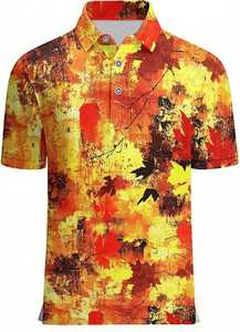 Chemise de golf pour homme, anti-rides, respirante, à séchage rapide, manches courtes, imprimée, décontractée, athlétique - Product Image 5