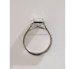 IGI/GIA Lab Grown Cut Diamond Vintage 14K Anillo de boda/compromiso amarillo Unisex Oro blanco fino para fiesta de aniversario-Worthy - Product Image 3