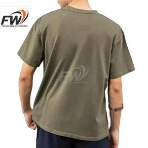 Camiseta de hombre con lavado ácido, transpirable, estilo urbano, 100% algodón, tejido de punto, ligera, oversize, venta al por mayor. - Product Image 3