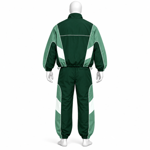 Survêtement unisexe en nylon léger coupe-vent grande taille pour homme, ensemble 2 pièces streetwear avec veste zippée coupe-vent, en vente - Product Image 2
