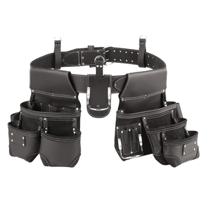 Premium Genuine Leather Multi-functional Tool Pouch Heavy Duty Cowhide Carpenter Electrician Organizer Waist Bag Tool Bag - Product Image 3