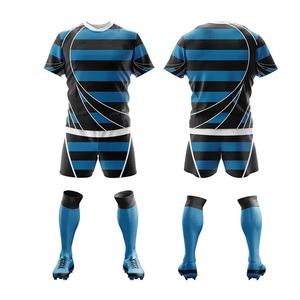 Tenues de rugby durables, ensemble de vêtements de rugby comprenant un maillot et un short, conçus pour les entraînements réguliers, les tournois et les matchs de ligue. - Product Image 4
