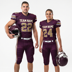 Uniforme de Fútbol Americano Sublimado con Nombre y Número del Equipo, Conjunto de Pantalones y Camiseta Deportiva con Cuello en V, Nombre y Número del Equipo - Product Image 1