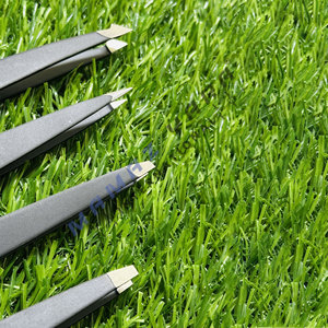 Custom Beauty <b>Tools</b> Slanted Stainless Steel Eyebrow Tweezers with Clip and Tight Closure High-End Hair <b>Removal</b> Professional - Product Image 3