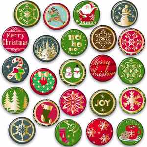 Custom 30Pcs <b>Round</b> <b>Magnet</b> Refrigerator Magnetic Sticker for Home Office Locker Fridge Christmas Decorative Gift - Product Image 1